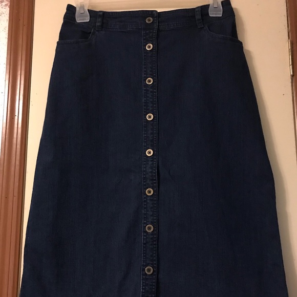 laura scott denim skirt